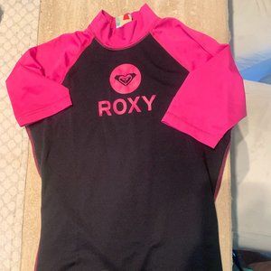 Roxy Rashguard, Womens Size 6, Pink Black